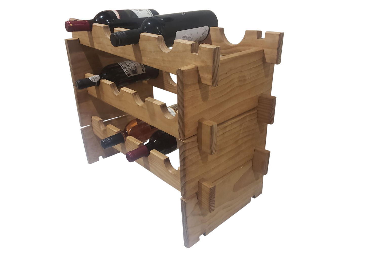 Modular designed wood wine rack