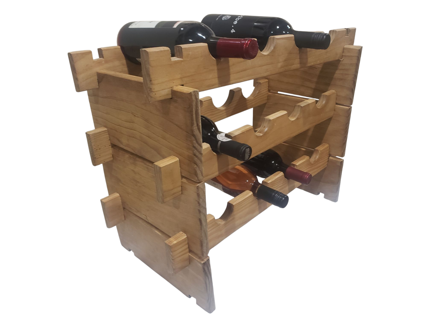 Modular designed wood wine rack