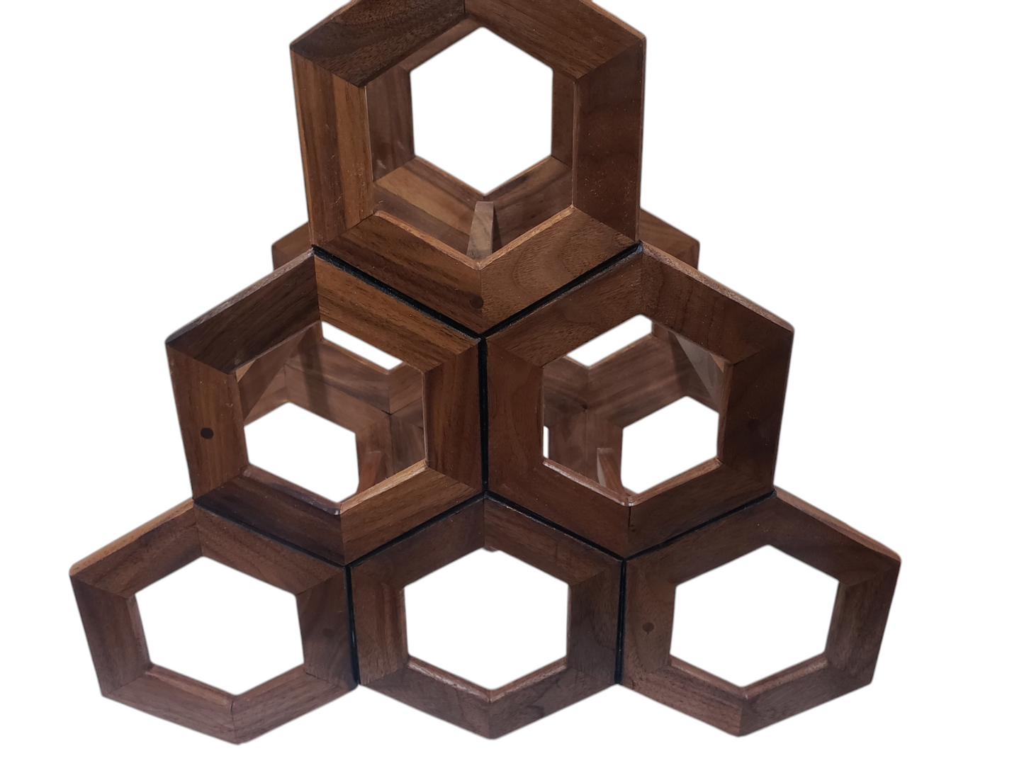 Walnut Wood Countertop Wine Rack