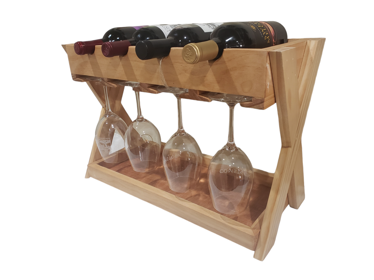 Wine Bottle, Glass and Cork Counter Display