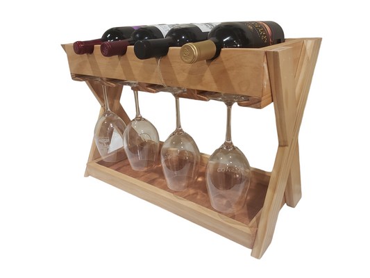 Wine Bottle, Glass and Cork Counter Display