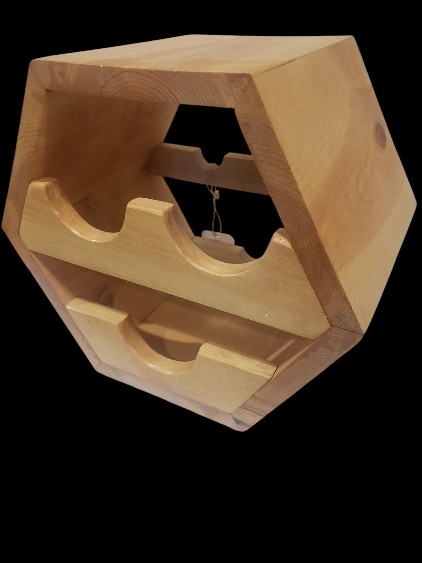 Hexagon Three Wine Bottle Counter Display