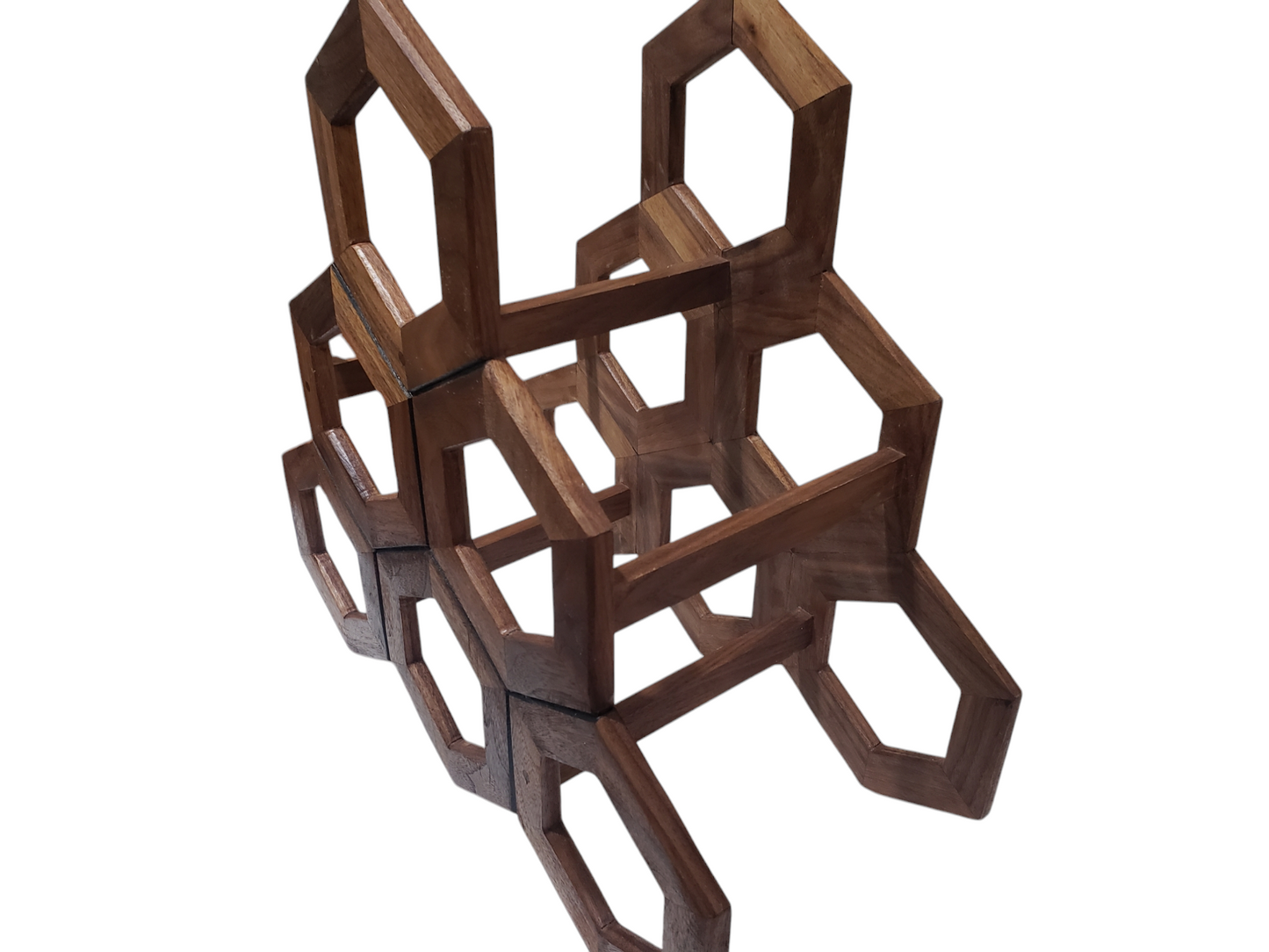 Walnut Wood Countertop Wine Rack